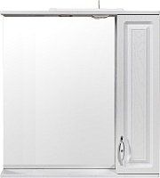 Stella Polare Зеркальный шкаф Кармела 65/С люкс белое серебро